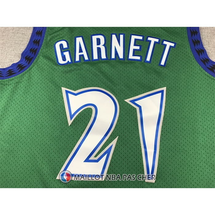 Maillot Minnesota Timberwolves Kevin Garnett NO 21 Hardwood Classics Throwback 1997-98 Vert